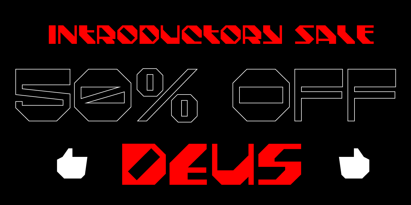 Deus 0 Font preview
